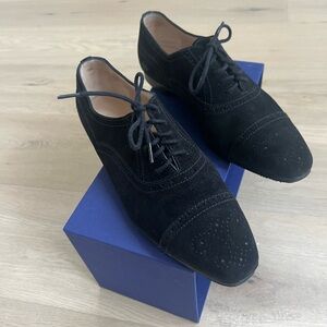 Manolo Blahnik woman’s black suede brogues - shoes.
